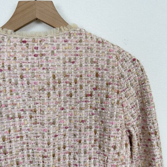 Vtg Bill Blass Jacket Womens 12 Pink Feminine Preppy Evening Bridgerton Fancy - Picture 9 of 16